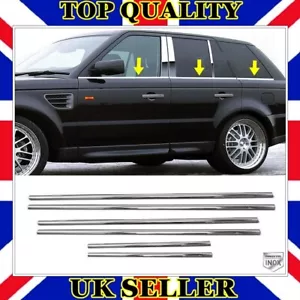 Chrome Window Frame Trim 6 pcs S.Steel For Range Rover Sport LS 2005 to 2013 - Picture 1 of 10
