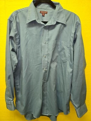 Camisa Red House Azul Manga Larga Botones Cuello Sin Planchar - Talla GRANDE Foto 1 de 4