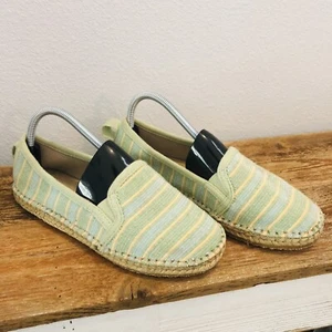 Acorn Women’s Sz 8 Comfort Slip-on Flats Espadrille Aqua Green loafers Shoes - Picture 1 of 12