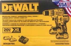 DEWALT 20V MAX XR Brushless Impact Driver and Hammer Drill Combo Kit - Picture 1 of 2