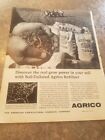 1963 Vintage  Print Ad Agrico Fertilizer. Corn