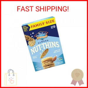 Blue Diamond Almonds Nut-Thins Gluten Free Cracker Crisps, Hint Of Sea Salt, Fam - Picture 1 of 2