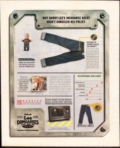 Vintage print ad advertisement Fashion Men Buddy Lee Insurance Agent Dungarees - Picture 1 of 1