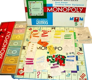 Vintage 1961 CLASSIC MONOPOLY BOARD GAME BY PARKER BROTHERS - Picture 1 of 8