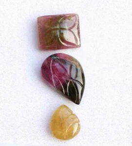 Wonderful 16.30 Ct 100% Natural Muliti TOURMALINE FLOWER CARVING GEMSTONE - Picture 1 of 2