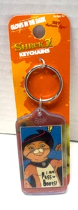 Shrek 2 Glow In Dark Puss In Boots Keychain NEW - Picture 1 of 2