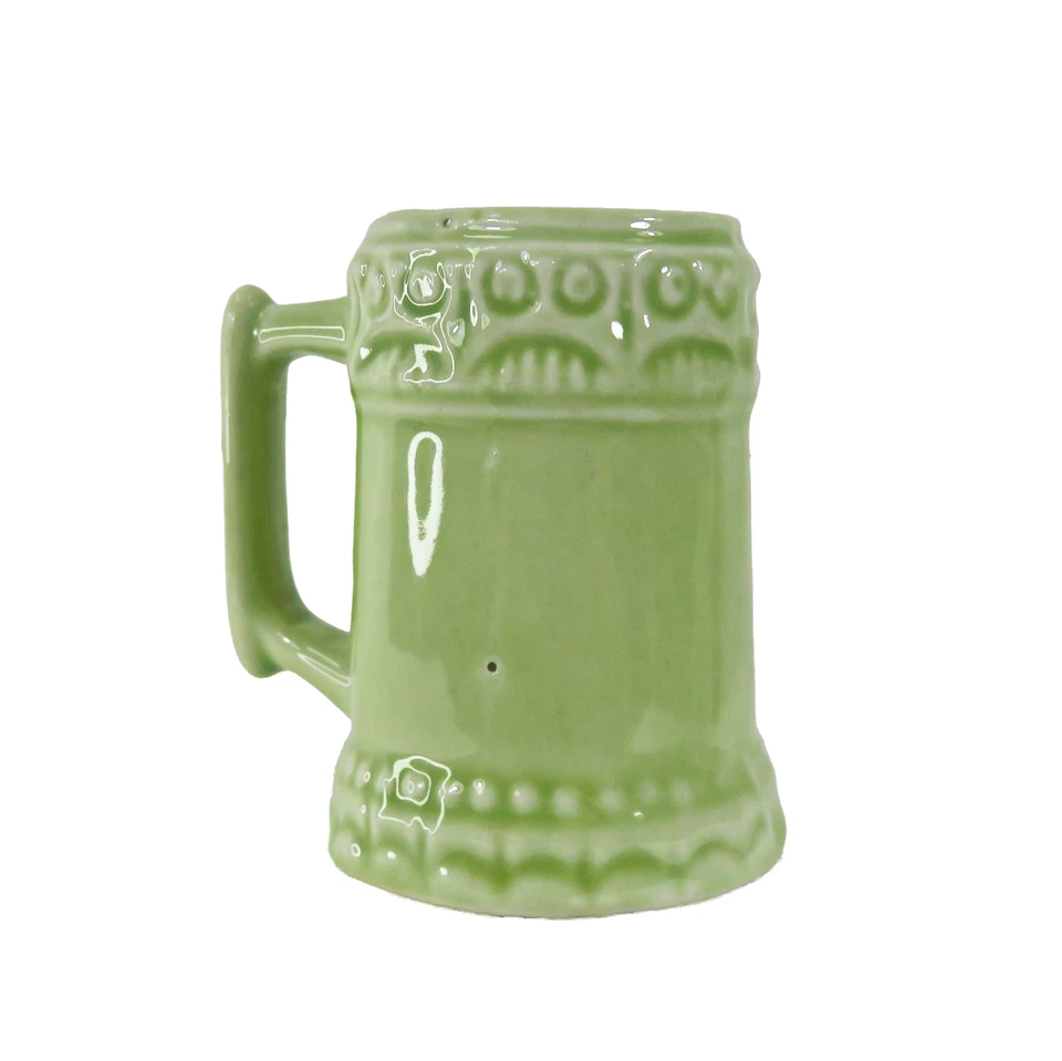 Original Vintage Mini Green Ceramic Pottery Pitcher Creamer 2.5” Marked F9F - Изображение 1 из 4