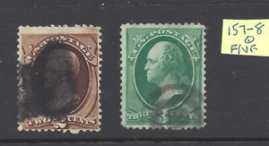 US Scott #157-158, Estate Lot of Banknotes F/VF! - Picture 1 of 2