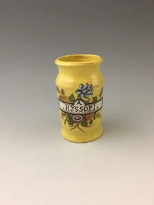 Antique 'Jaune de Marsaille" Faience Drug Jar/Albarello for Hyssop - Picture 1 of 5