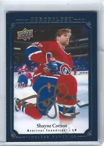 Autógrafo de cronología Shane Corson 2018/19 cubierta superior automático - ¡canadienses!¡! - Imagen 1 de 2