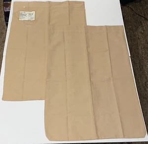 Vintage NOS 2 Sears Standard Pillowcases Tan Perma-Prest Muslin No Iron 50/50 - Picture 1 of 5
