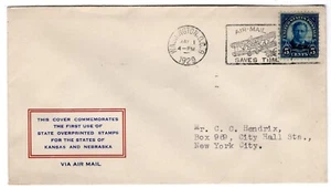 #663 Kansas Overprint Roosevelt 5 ¢ FDC 1929 Planty #6 Milton Mauck - Picture 1 of 2