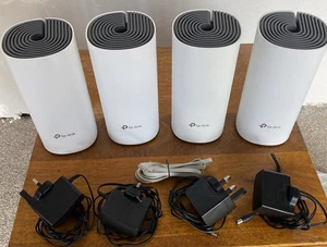 TP-Link Deco E4 Whole-Home Mesh Wi-Fi System Dual Band 4 Pack White - Picture 1 of 5