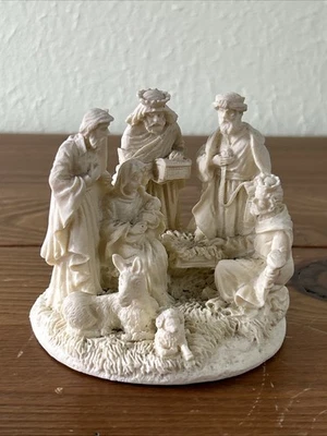 Belén romano 1995 3” escena Navidad aspecto alabastro - hermoso Foto 1 de 4