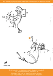 YAMAHA Bolt, Lever, 31A-83945-00 OEM RD350LC RD125LC TZR250 XJ600 XJ900 TRX850 - Picture 1 of 1