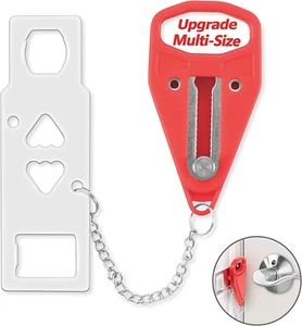 Portable Door Lock Home Security Door Locker Travel Lockdown Locks for Additiona - Picture 1 of 9