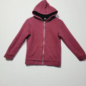 Kid's L 10-12 Large Old Navy Maroon Red Hoodie Zipper thick lined warm winter - Picture 1 of 5