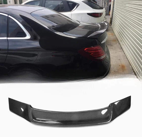 REAL Carbon Rear Spoiler Trunk Wing Fit For MB W213 E300 E63 Sedan 2016-19 - Image 1 of 4