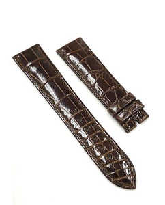 Genuine Chopard 19mm x 16mm Shiny Brown Alligator Leather Watch Band Strap - Picture 1 of 2