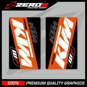 KTM SE1 WP UPPER FORK DECALS WHITE ORANGE MOTOCROSS GRAPHICS MX GRAPHICS  - Picture 1 of 1