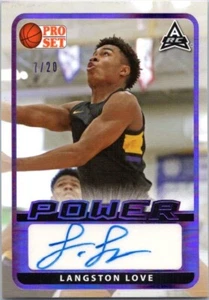 LANGSTON LOVE 2022 LEAF PRO SET DE POTENCIA AUTOMÁTICA /20 Baylor Bears SP - Imagen 1 de 2