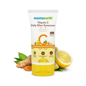 Mamaearth Daily Glow Sunscreen SPF 50 PA+++ with Vitamin C & Turmeric - 50 g - Picture 1 of 7