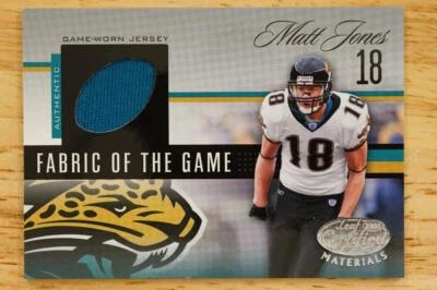 Materiales certificados Leaf 2006 tela del juego fútbol americano 4/75 Matt Jones Jaguar Foto 1 de 2
