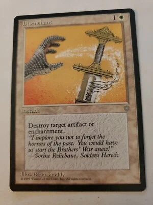 MTG Magic The Gathering Card Disenchant Instant White Ice Age 1995 - Image 1 of 2