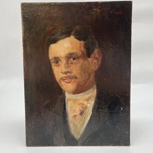 Joseph Oppenheimer (1876 - 1966) Lazarus Goldschmidt - Oil on Tile, Judaica - Picture 1 of 7