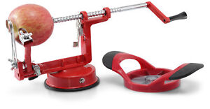 Perfect Peel Apple Peeler Easy Clean Removable Commercial Grade Blade Corer, Red