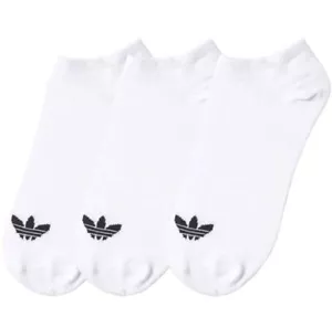 Adidas 3 Pack Originals adicolor Trefoil no show socks in white size 6.5-8 UK - Picture 1 of 6