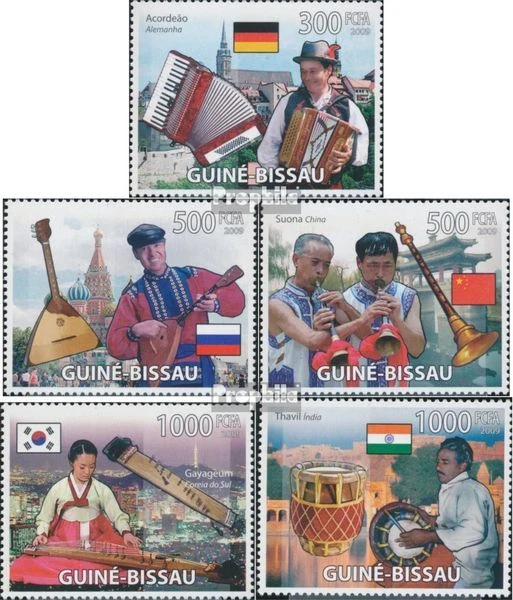 Sellos Guinea-Bissau 2009 Mi 4373-4377 (completos. edición) como nuevo MNH 2009 Musical I Foto 1 de 1