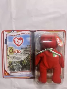Osito the Bear McDonalds TY International Bears II Teenie Beanie Baby 1999 Raro - Imagen 1 de 9