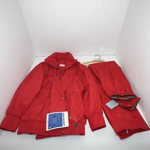 Vintage Red Bogner Ski Snow Suit 2 Piece Jacket And Pants Womens Sz 10L 80’s - Picture 1 of 17