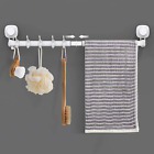 Suction Cup Towel Bar, 24 Inch Adjustable Shower Towel Rack, No Drill & Removabl