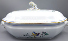 Spode 1-1/2 Qt Fine Stone Covered Casserole Dish Queen's Bird Pattern Never Used