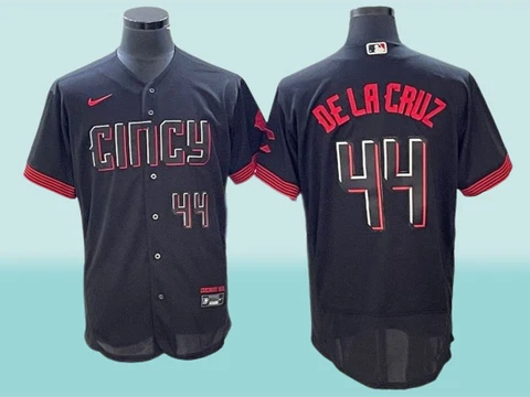 Men's Cincinnati Reds #44 Elly De La Cruz Black FlexBase Stitched Baseball Jersy Cover