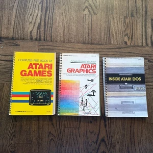 Vintage COMPUTE!'s First Book Of Atari GAMES & Graphics + Inside Atari DOS - Picture 1 of 17