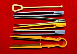 Vintage Darkroom Tongs w/ Stir Stick and Film Squee-gee - Picture 1 of 3