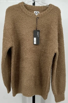 Suéter grande Future Collective para mujer tostado liso tejido suave Foto 1 de 4