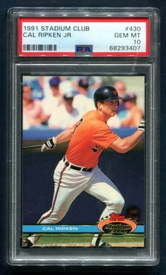 1991 Stadium Club Cal Ripken Jr. #430 PSA 10 ДРАГОЦЕННЫХ КАМНЕЙ КАК НОВЫЕ HOF ORIOLES 💎 - Изображение 1 из 2