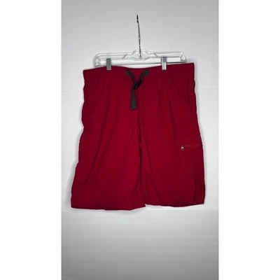 Pantalones Cortos de Carga Columbia Para Hombres Medianos Rojos Omni Tono Cordón Aire Libre Informales Foto 1 de 4