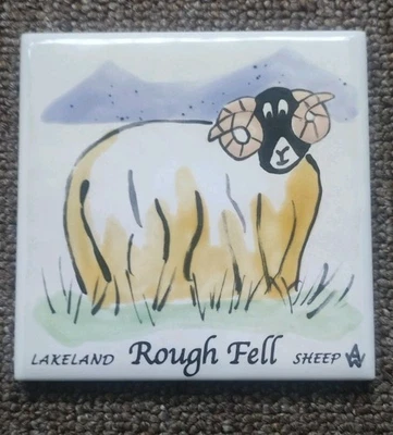 Vintage Handarbeit & handbemalt Schaf Keramik Fliese / Becher Ständer - Bild 1 von 3