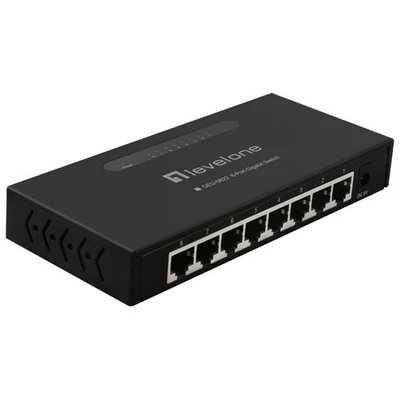 LevelOne GEU-0822 switch di rete Non gestito Gigabit Ethernet (10/100/1000) Nero - Immagine 1 di 3