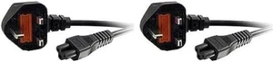 C2G 80601 1 Metre C5 Laptop Power Cable (IEC60320C5 to BS1363) 3 Foot Cloverleaf - Picture 1 of 7