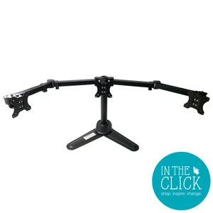 Generic Triple VESA Monitor Stand with Dual Arms & Weighted Free Standing Base - Picture 1 of 3