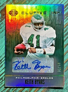KEITH BYARS Eagles 2019 Panini Illusions inchiostro sfuggente verde #EI-KBY Auto 31/50 - Foto 1 di 2