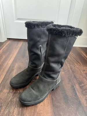 Botas de invierno Geox para mujer italianas charol talla 8 forradas de piel impermeables Foto 1 de 4