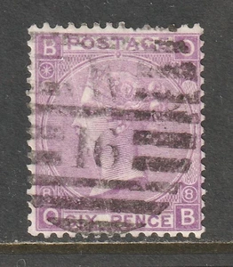 Great Britain, Scott # 51a, Plate 8, Used, F, 6p Victoria, 1869, Station Cancel - Picture 1 of 2