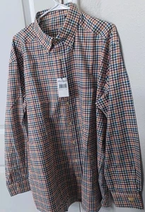 NWT Ben Hogan Men's Plaid Button Shirt Long Slv LOGO PRESIDENTS CUP Multi XL - Picture 1 of 3